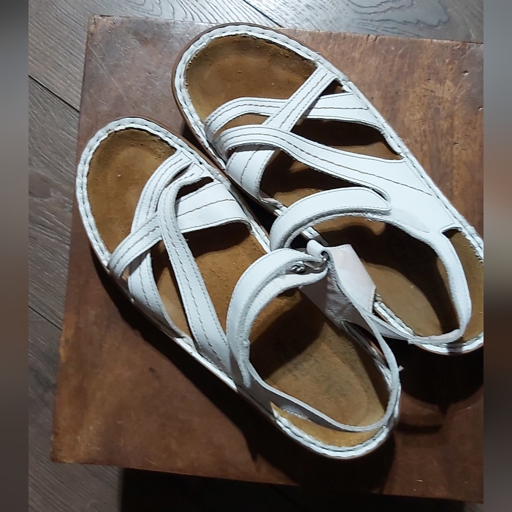 Naot Paris White Strappy Sandals